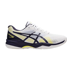 Tênis Asics Gel Game 8 Branco e Amarelo Masculino