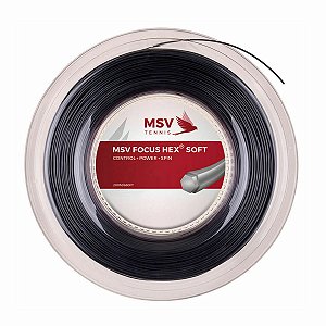 Corda para Raquete de Tênis MSV Focus Hex Soft 1.30 Preta