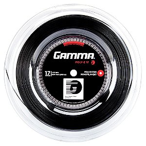 Corda para Raquete de Tênis Gamma Poly-Z, 1,25mm Preta
