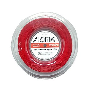 Corda para Raquete de Tênis Sigma Tournament Nylon Vermelha 1.35mm