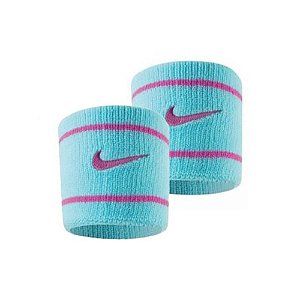 Munhequeira Nike Dri-Fit Curta Azul e Rosa