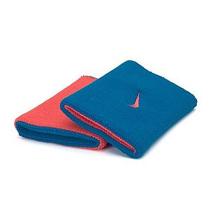 Munhequeira Nike Dri-Fit DuplaFace Longa Vermelha e Azul