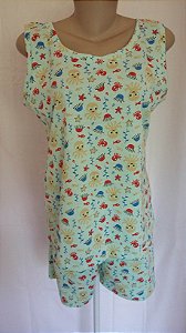 Pijama Shortdoll em Algodão