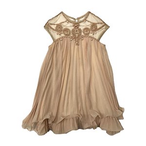 Vestido Nude Bordado, M