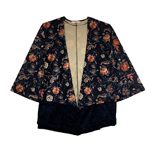 Kimono em Veludo Pull & Bear, U