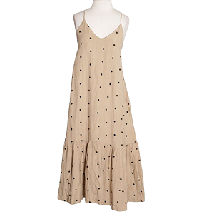 Vestido Poá Bordado, M