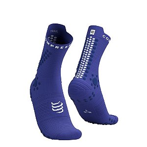 MEIA COMPRESSPORT TRAIL AZUL V4 T1