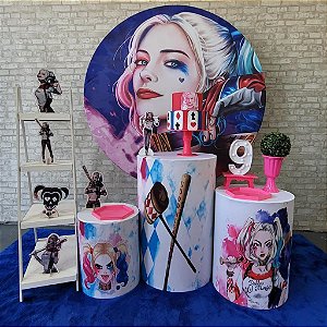 Alugue Tema Para Festa Decoração Arlequina Tecido ( Modelo 2 )