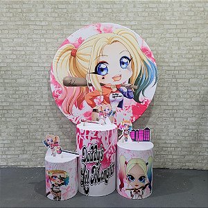 Alugue Tema Para Festa Decoração Arlequina Baby Tecido ( Modelo 1 )