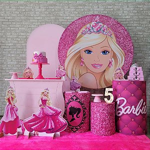 Alugue Tema Para Festa Decoração Barbie Tecido ( Modelo 4 )