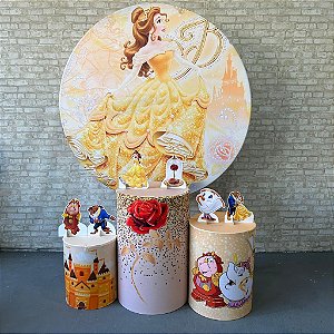 Alugue Tema Para Festa Decoração Bela e a Fera Tecido ( Modelo 1 )