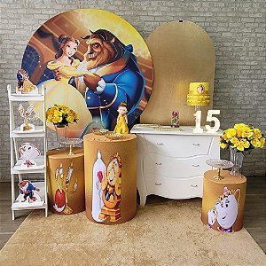 Alugue Tema Para Festa Decoração Bela e a Fera Tecido ( Modelo 6 )