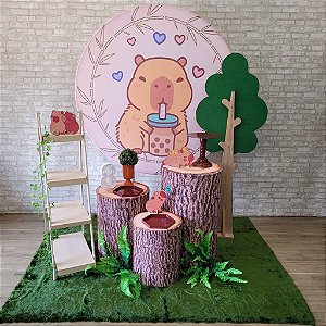 Alugue Tema Para Festa Decoração Capivara Tecido ( Modelo 2 )