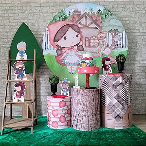 Alugue Tema Para Festa Decoração Chapeuzinho Vermelho Tecido ( Modelo 2 )