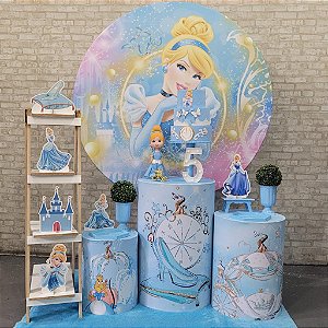 Alugue Tema Para Festa Decoração Cinderela Tecido ( Modelo 2 )