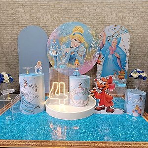 Alugue Tema Para Festa Decoração Cinderela Tecido ( Modelo 4 )