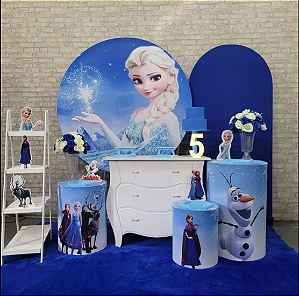 Alugue Tema Para Festa Decoração Frozen Tecido ( Modelo 3 )