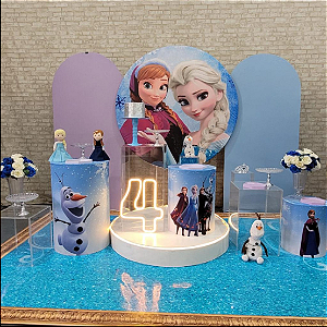 Alugue Tema Para Festa Decoração Frozen Tecido ( Modelo 7 )
