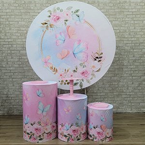 Alugue Tema Para Festa Decoração Jardim das Borboletas Tecido ( Modelo 1 )