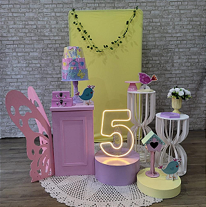 Alugue Tema Para Festa Decoração Jardim das Borboletas Tecido ( Modelo 6 )