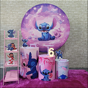 Alugue Tema Para Festa Decoração Lilo Stitch Tecido ( Modelo 5 )