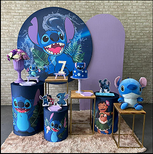 Alugue Tema Para Festa Decoração Lilo Stitch Tecido ( Modelo 3 )