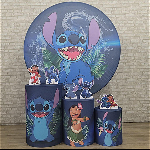 Alugue Tema Para Festa Decoração Lilo Stitch Tecido ( Modelo 1 )