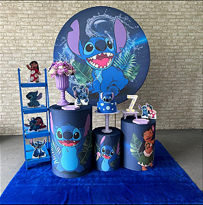 Alugue Tema Para Festa Decoração Lilo Stitch Tecido ( Modelo 2 )