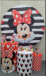 Alugue Tema Para Festa Decoração Minnie Vermelha Tecido ( Modelo 1 )