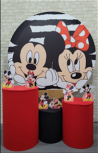 Alugue Tema Para Festa Decoração Minnie e Mickey Tecido ( Modelo 1 )