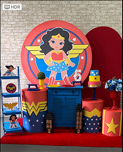 Alugue Tema Para Festa Decoração Mulher Maravilha Baby Tecido ( Modelo 3 )