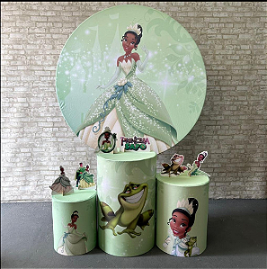 Alugue Tema Para Festa Decoração Princesa e o Sapo Tecido ( Modelo 1 )