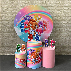 Alugue Tema Para Festa Decoração Ursinhos Carinhosos Tecido ( Modelo 1 )