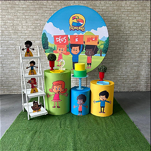 Alugue Tema Para Festa Decoração 3 Palavrinhas Tecido ( Modelo 2 )