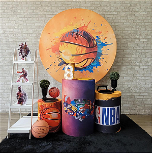 Alugue Tema Para Festa Decoração Basquete Tecido ( Modelo 2 )