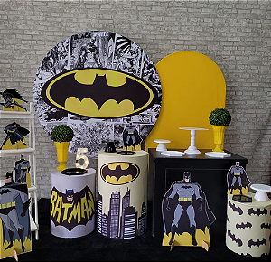 Alugue Tema Para Festa Decoração Batman Tecido ( Modelo 3 )