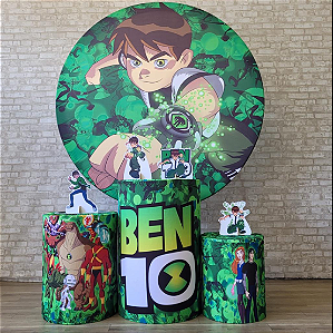 Alugue Tema Para Festa Decoração Ben 10 Tecido ( Modelo 1 )