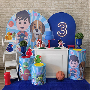 Alugue Tema Para Festa Decoração Bento e Totó Tecido ( Modelo 3 )