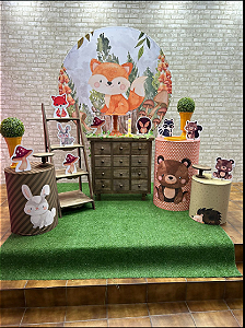 Alugue Tema Para Festa Decoração Bosque Encantado Tecido ( Modelo 3 )