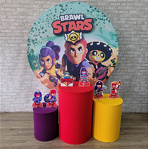 Alugue Tema Para Festa Decoração Brawl Star Tecido ( Modelo 1 )