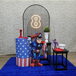 Alugue Tema Para Festa Decoração Capitão America Vingadores Tecido