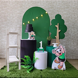 Alugue Tema Para Festa Decoração Cebolinha Modelo Personalizado Tecido