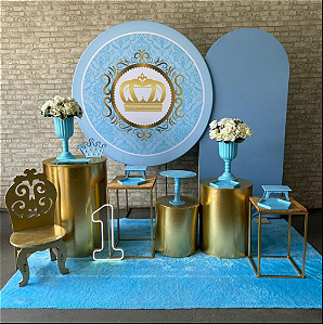 Alugue Tema Para Festa Decoração Coroa Tecido ( Modelo 3 )