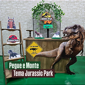 Alugue Tema Para Festa Decoração Dinossauro Tecido ( Modelo 3 )