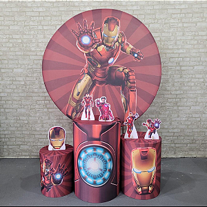 Alugue Tema Para Festa Decoração Homem de Ferro Tecido ( Modelo 1 )