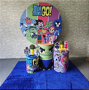 Alugue Tema Para Festa Decoração Jovens Titans Tecido ( Modelo 2 )