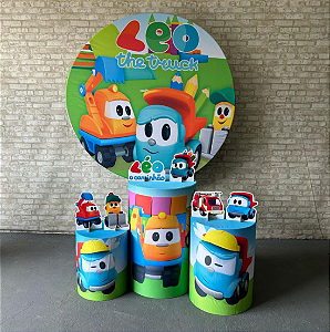 Alugue Tema Para Festa Decoração Leo Caminhão Tecido ( Modelo 1 )