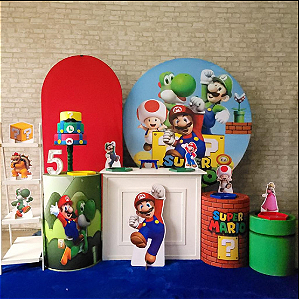 Alugue Tema Para Festa Decoração Mario Tecido ( Modelo 3 )