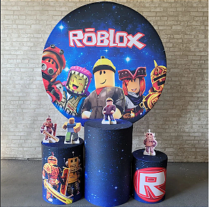 Alugue Tema Para Festa Decoração Roblox Tecido ( Modelo 1 )