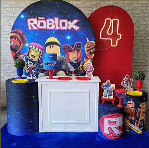 Alugue Tema Para Festa Decoração Roblox Tecido ( Modelo 3 )